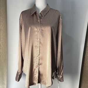 BY & BY Brown Casual Button Down Shirt with Relaxed Fit